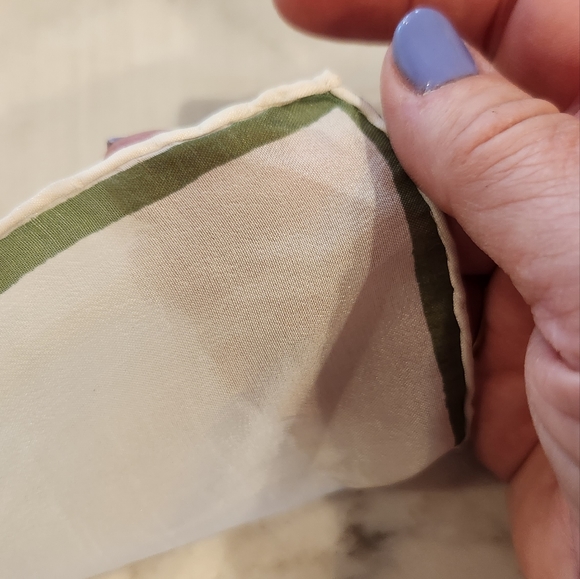 Vintage Japanese Hand Rolled Rayon 30" Scarf - Picture 3 of 4